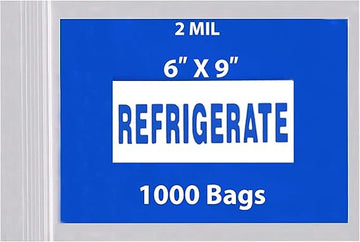 6X9 inches Refrigerator Bags (Printed) 2 Mil Zipper Reclosable for Pharmacy